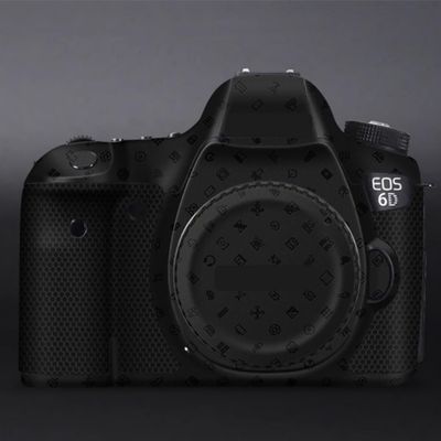 6D Anti-Scratch Camera Skin Wrap Sticker Vinyl Protective Film Body Protector Coat Decals Cover for Canon EOS 6D(Digital Black)