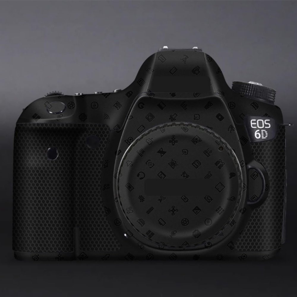 6D Anti-Scratch Camera Skin Wrap Sticker Vinyl Protective Film Body Protector Coat Decals Cover for Canon EOS 6D(Digital Black)