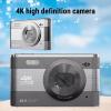 Bewinner 4K Digital Camera for Photography, 48MP Vlogging Camera with 3" Screen, LED Fill Light, 18x Zoom Retro Compact Travel Video Cameras for Beginner (Silver Gray) view 3