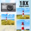 Bewinner 4K Digital Camera for Photography, 48MP Vlogging Camera with 3" Screen, LED Fill Light, 18x Zoom Retro Compact Travel Video Cameras for Beginner (Silver Gray) view 4