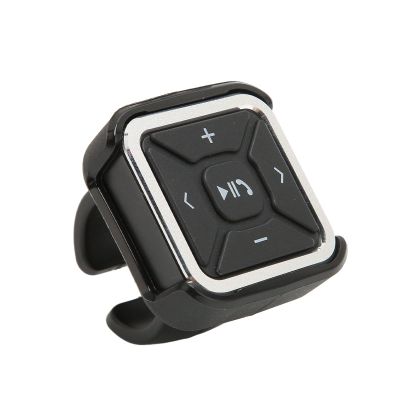 Zunate Bluetooth Media Wireless Music Controller, IPX4 Water Proof Steering Wheel & Handlebar Remote - Car, Bike, Motorcycle Sound Adapter with One Touch Play/Pause