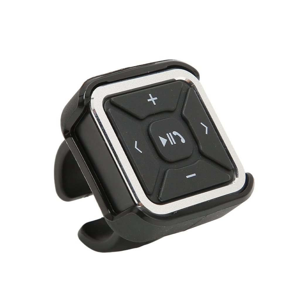 Zunate Bluetooth Media Wireless Music Controller, IPX4 Water Proof Steering Wheel & Handlebar Remote - Car, Bike, Motorcycle Sound Adapter with One Touch Play/Pause