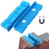 Soft Pad Jaw Rubber Magnetic 2pcs for Metal Vise Bench Tools Compatible with 456 Bench Vise Mill Clamps for Secure Clamping of Various Materials (4in) view 3