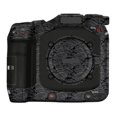 C 80 Premium Camera Premium Sticker Protective Film Anti-Scratch Skin for Canon EOS C80(Wave Black)