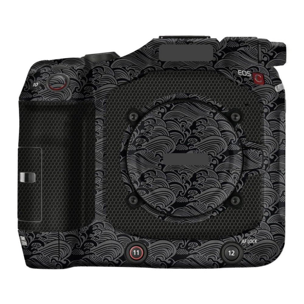 C 80 Premium Camera Premium Sticker Protective Film Anti-Scratch Skin for Canon EOS C80(Wave Black)