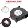 2 PCS 50mm X 15mm Blower Fan, Black 12v Blower High Speed DC Brushless Cooling Turbo Fan for 3D Printer Humidifier Accessory view 3