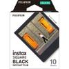 FUJIFILM INSTAX Square Black Instant Film (40 Exposures) Bundle with Microfiber Cleaning Cloth view 2