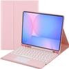 AnMengXinLing Keyboard Case for iPad 9th/8th/7th Generation 10.2 Inch with Pencil Holder, Magnetic Detachable Keyboard with Multi-Touch Trackpad for iPad 10.2 2021/2020/2019,Pink view 1
