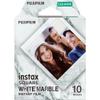 FUJIFILM INSTAX Square White Marble Instant Film (100 Exposures) Bundle with Microfiber Cleaning Cloth view 2