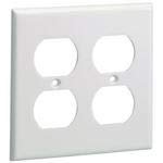 Panduit, CP106WH-2G, Screw-on Double Gang 106 Duplex faceplate. Covers Two NEMA Standard 106 Duplex Electrical outlets or Two Standard 106 Communication Module Frames White. (4 Item/s)