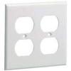 Panduit, CP106WH-2G, Screw-on Double Gang 106 Duplex faceplate. Covers Two NEMA Standard 106 Duplex Electrical outlets or Two Standard 106 Communication Module Frames White. (4 Item/s) view 1