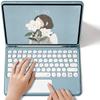 AnMengXinLing Keyboard Case for iPad 9th/8th/7th Generation 10.2 Inch with Pencil Holder, Magnetic Detachable Keyboard with Multi-Touch Trackpad for iPad 10.2 2021/2020/2019,Teal view 2