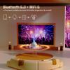 [Built-in Apps] 5G WiFi Bluetooth Smart 360 Rotatable Projector,4K support HD Portable Projector, Mini Projector with Stereo Speaker. IndoorOutdoor,Compatible with TVStick Smartphone/ pc(With App) view 2