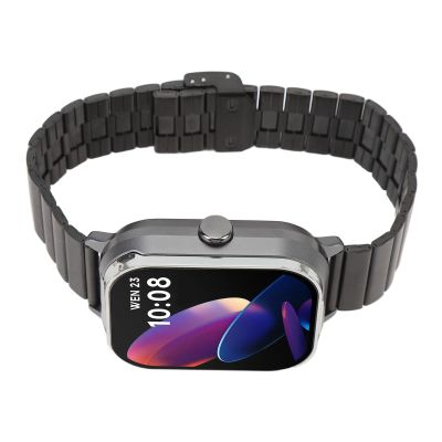 Bewinner Earphone Smart Watch, Fitness Tracker Wireless 2.01in 2 in 1 Step Counting NFC Smart Fitness Watch for Outdoor (Silver with Steel Strap)