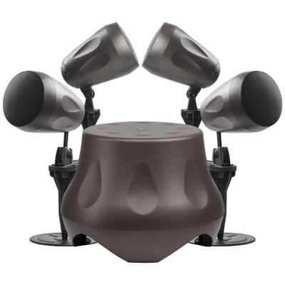 OSD Audio High-Power Outdoor Sub & Speaker Set Forza 10" 300W Weatherproof Subwoofer & (4) 6.5" Landscape Speakers, Outdoor Entertainment Sound