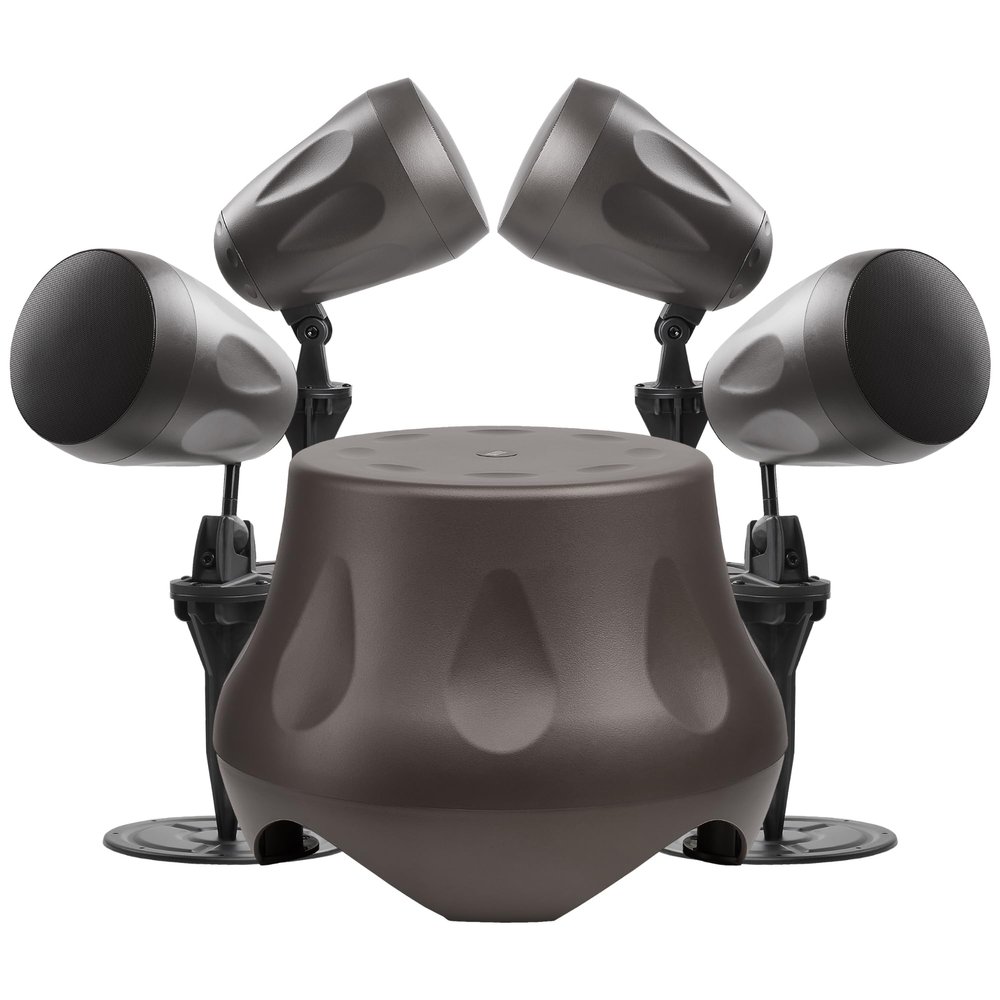 OSD Audio High-Power Outdoor Sub & Speaker Set  Forza 10" 300W Weatherproof Subwoofer & (4) 6.5" Landscape Speakers, Outdoor Entertainment Sound
