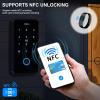AccessShield Biometric Fingerprint Access Smart Home Security Systems with Waterproof Keyboard,Power Supply,Door Switch,(Electric Lock),Keychain, Phone APP Remote Unlock view 4