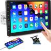 1080P Touch Screen Single Din Car Stereo,9 Inch 1 Din Car Radio with Mirror Link Bluetooth Hands-Free Call FM Radio Car Audio Support SWC USB EQ Backup Camera view 1