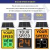 JXUANMM Solar Powered Radar Feedback Sign, Digital Rader Speed Detector Signs,Aluminum Solar LED Radar Speed Traffic Signs, IP65 Waterproof All-Weather Real-Time Monitoring Orange-19.727.5in/50x70cm view 3