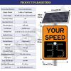 JXUANMM Solar Powered Radar Feedback Sign, Digital Rader Speed Detector Signs,Aluminum Solar LED Radar Speed Traffic Signs, IP65 Waterproof All-Weather Real-Time Monitoring Orange-19.727.5in/50x70cm view 4
