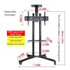 32-65 inch TV Mobile cart Horizontal and Vertical Screen Rotating Bracket Floor Bracket view 2