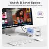 ORICO Stackable Mac mini Stand - Modular Interlocking Design, 360 Ventilation & Premium ABS Silver Finish, Space-Saving Stand for M4 or M4 Pro Mac mini-ST02 view 3