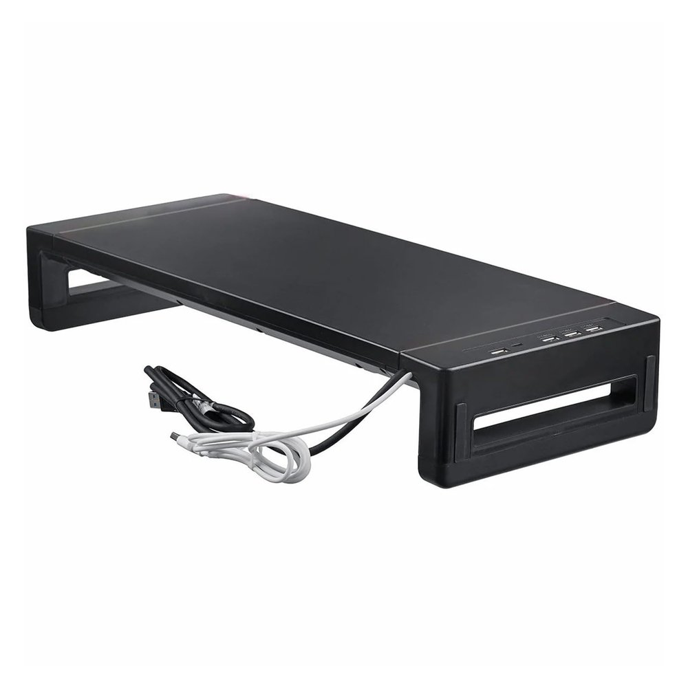 HFFFXRCY RGB computer monitor stand riser desk with USB 3.0 port keyboard and mouse storage rack screen rack with drawer monitor rack(Without RGB)
