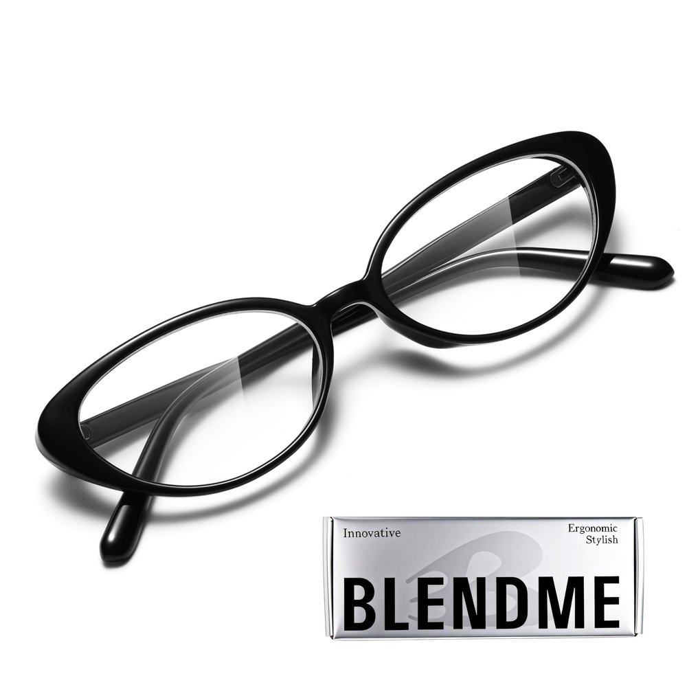 BLENDME Ultralight Cat Eye Blue Light Glasses for Woman Anti Glare Reduce Eyestrain Gaming/Computer/Screen