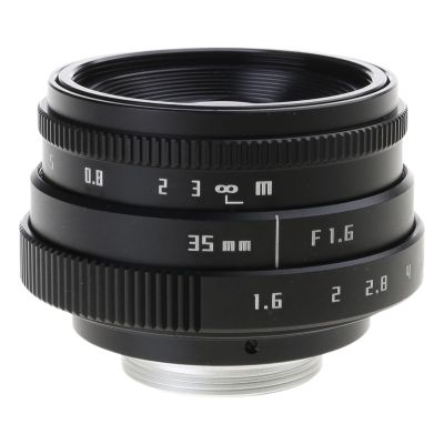 SPONGL 35mm F1.6 C-Mount Large Manual Fixed Portrait Camera Lens Accessory Fit for /3 Mount Cameras Accessory