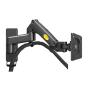 3-12kg 17"-35" 24"-35" Aluminum Gas Spring Long Arm Retractable Monitor Wall Mount Bracket TV Mount Full Motion view 1