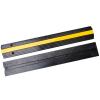 2 Pack of 1-Channel Rubber Cable Protector Ramp, Rubber Outdoor Extension Cord Covers for Wires, Prevent Cable Trips for Exhibitions view 1