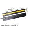 2 Pack of 1-Channel Rubber Cable Protector Ramp, Rubber Outdoor Extension Cord Covers for Wires, Prevent Cable Trips for Exhibitions view 2