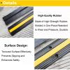 2 Pack of 1-Channel Rubber Cable Protector Ramp, Rubber Outdoor Extension Cord Covers for Wires, Prevent Cable Trips for Exhibitions view 4