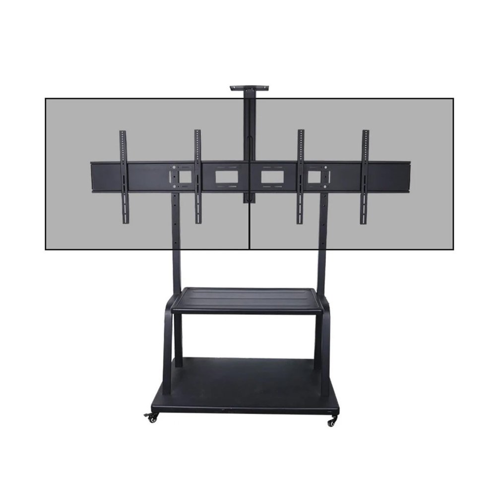 32-100 inch 1800 Dual Screen LCD TV Mobile cart TV Stand