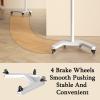 Laptop Floor Stand,Steel Liftable Floor Shelf,Rotating Computer Desk with Tray,for Home Outdoor Office,Flexible Adjustment(White) view 4