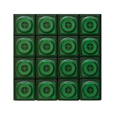 16 Pcs PBT/Transparent PC Material Keycap,Low Profile Key Caps for Mx Mechanical Keyboard,Blank Custom Keycaps (Green Clear)