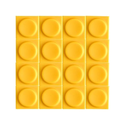 16 Pcs PBT/Transparent PC Material Keycap,Low Profile Key Caps for Mx Mechanical Keyboard,Blank Custom Keycaps (Yellow)