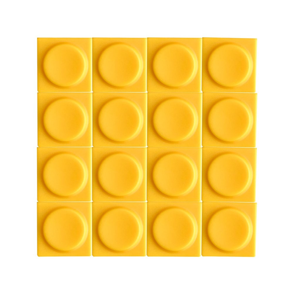16 Pcs PBT/Transparent PC Material Keycap,Low Profile Key Caps for Mx Mechanical Keyboard,Blank Custom Keycaps (Yellow)