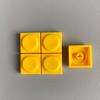 16 Pcs PBT/Transparent PC Material Keycap,Low Profile Key Caps for Mx Mechanical Keyboard,Blank Custom Keycaps (Yellow) view 2