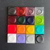 16 Pcs PBT/Transparent PC Material Keycap,Low Profile Key Caps for Mx Mechanical Keyboard,Blank Custom Keycaps (Yellow) view 4