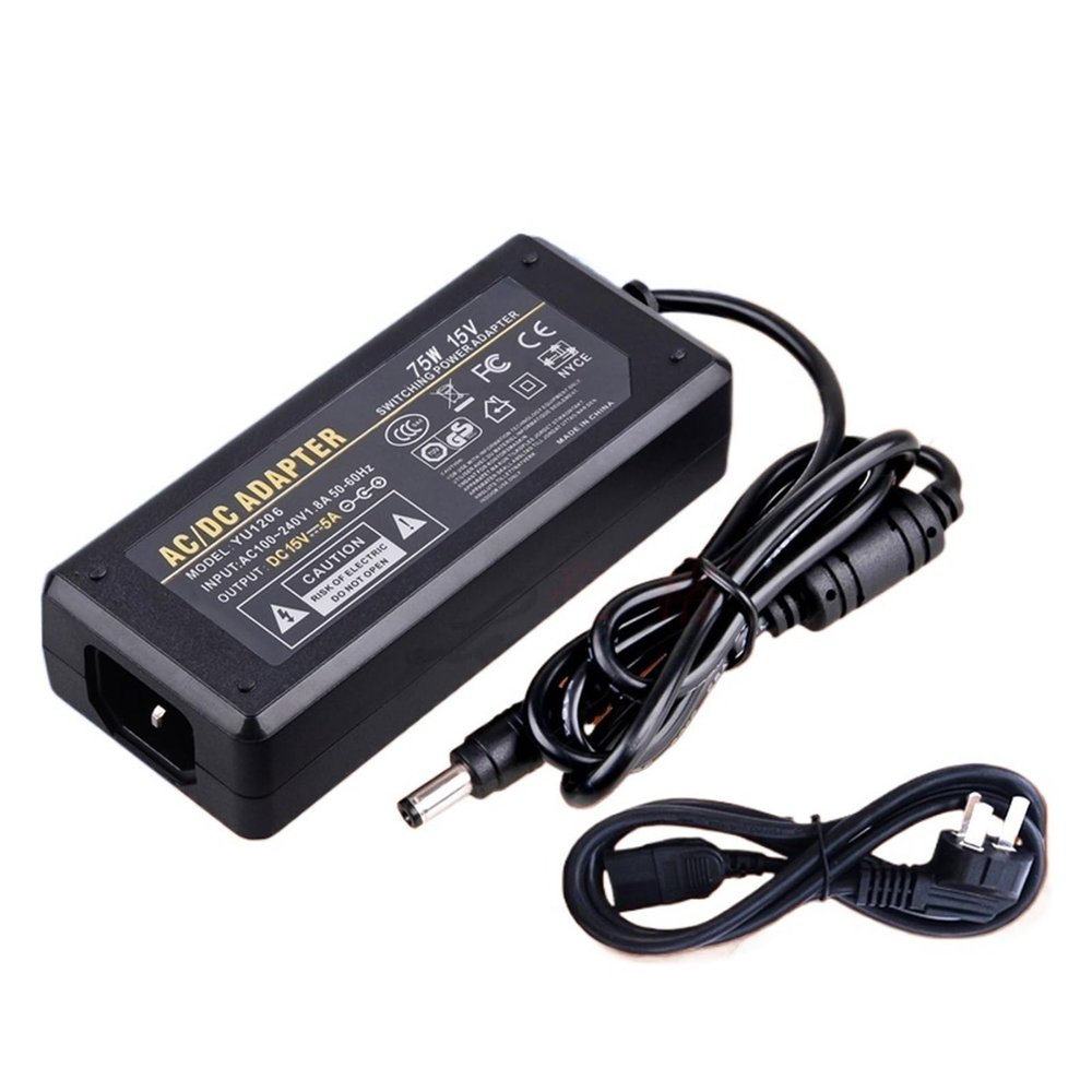 15V 5A Power Adapter Laptop Charger Trolley Audio Square Audio Power Cord 5.5 * 2.5