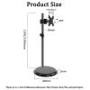 Laptop Floor Stand,Portable Computer Shelf,Steel Adjustable,Suitable for Home Outdoor Office,Load 9 Kg(White,Height 1200mm) view 2