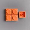 16 Pcs PBT/Transparent PC Material Keycap,Low Profile Key Caps for Mx Mechanical Keyboard,Blank Custom Keycaps (Orange) view 2