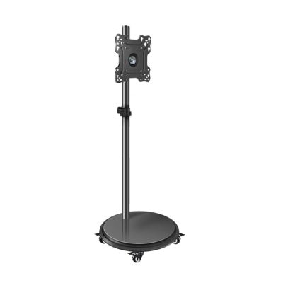 Laptop Floor Stand,Movable Lifting Podium,Adjustable Floor-Standing Steel Shelf,for Home Outdoor Office,Load-Bearing 30kg(Black)
