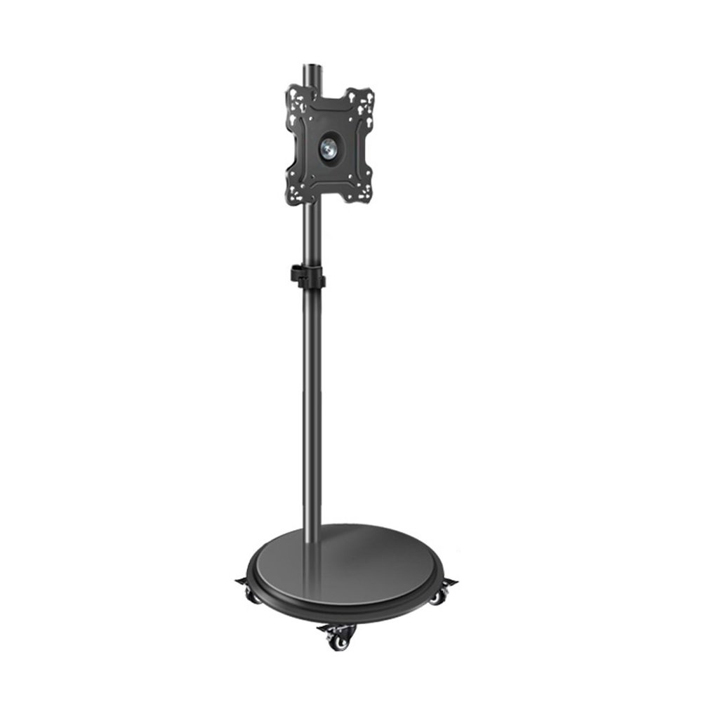 Laptop Floor Stand,Movable Lifting Podium,Adjustable Floor-Standing Steel Shelf,for Home Outdoor Office,Load-Bearing 30kg(Black)