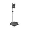 Laptop Floor Stand,Movable Lifting Podium,Adjustable Floor-Standing Steel Shelf,for Home Outdoor Office,Load-Bearing 30kg(Black) view 1