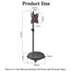 Laptop Floor Stand,Movable Lifting Podium,Adjustable Floor-Standing Steel Shelf,for Home Outdoor Office,Load-Bearing 30kg(Black) view 2
