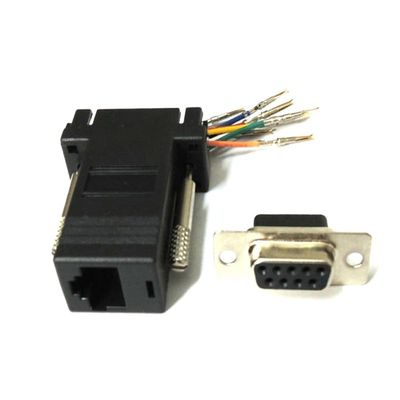 2 Pieces/lot RS232 DB9 Female to RJ45 Female Connector Adapter