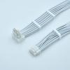 16AWG PCI-e 5.0 12VHPWR ATX3.0 600W 16-pin Male to Male Individual White Braided Cable (50CM) (16P UP Bend) view 1