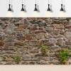 Stone Wall Pattern Aquarium Background Natural Retro Stone Wall Fish Tank Background Moss Lichens Rocky Walls Reptile Tank Backgrounds Vintage Walls Green Grass Reptile Enclosure Backgrounds 36x18in view 2